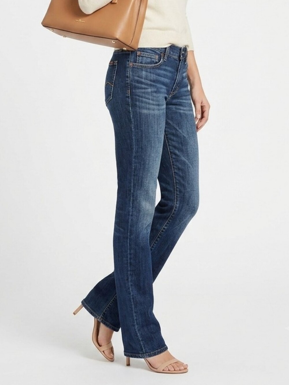 7 For All Mankind Women's Blue Denim Straight Leg Jeans Size 28
